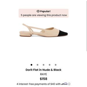 RAYE Dorit Flat in Cream and Black